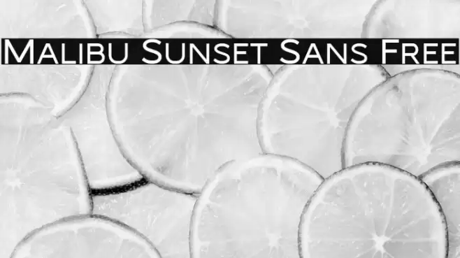 Malibu Sunset Sans Free Font examples