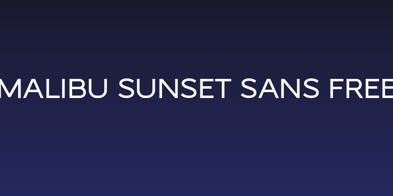 Malibu Sunset Sans Free Social Header