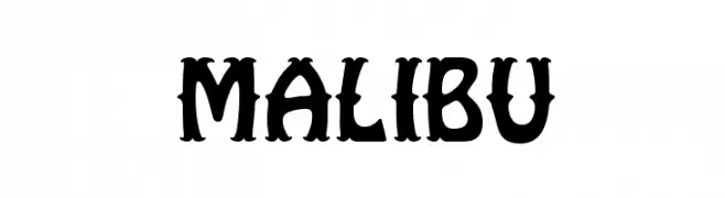 Malibu  フリーフォントのダウンロード