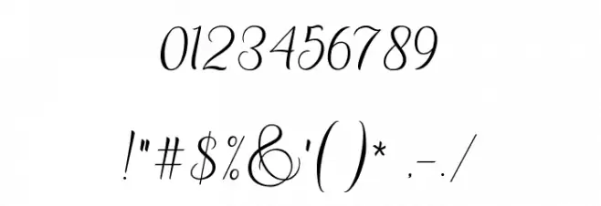 Malibu Font OTHER CHARS