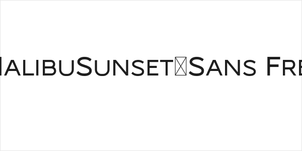 MalibuSunset-Sans Free Logo