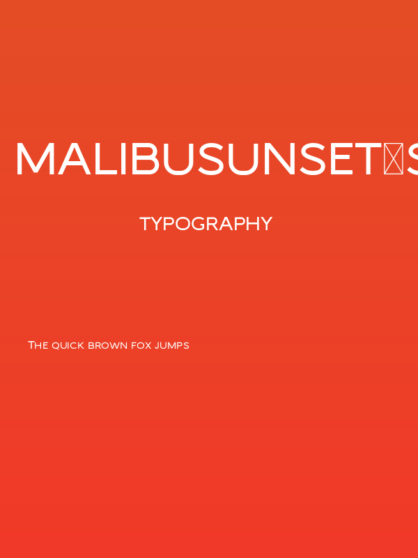 MalibuSunset-Sans Free Poster