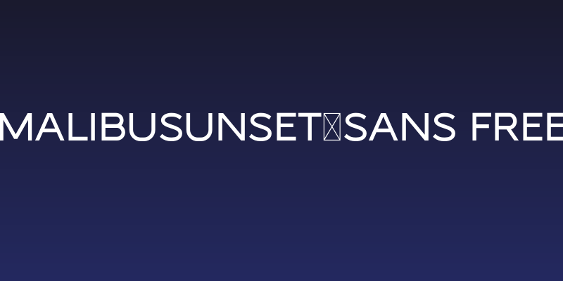 MalibuSunset-Sans Free Social Header