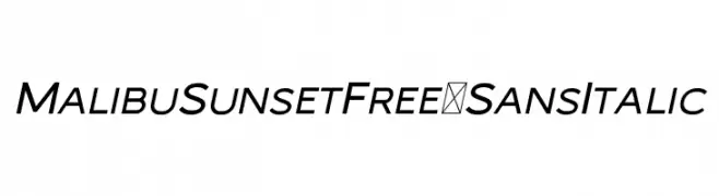 MalibuSunsetFree-SansItalic  les polices de caractères gratuit tlcharger