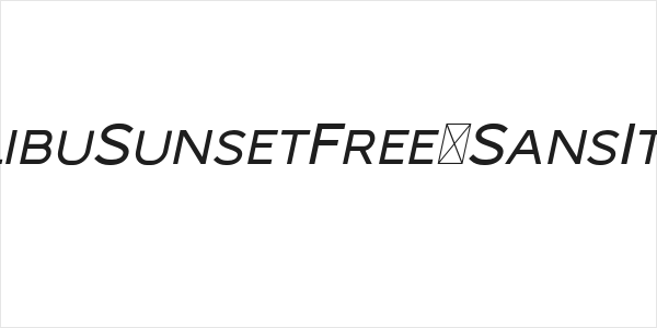 MalibuSunsetFree-SansItalic Logo