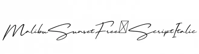 MalibuSunsetFree-ScriptItalic  les polices de caractères gratuit tlcharger