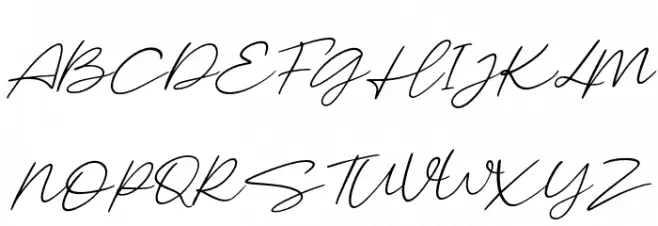 MalibuSunsetFree-ScriptItalic Font Litere mari
