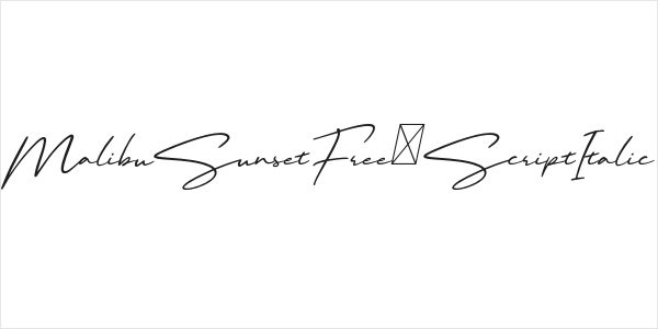 MalibuSunsetFree-ScriptItalic Logo