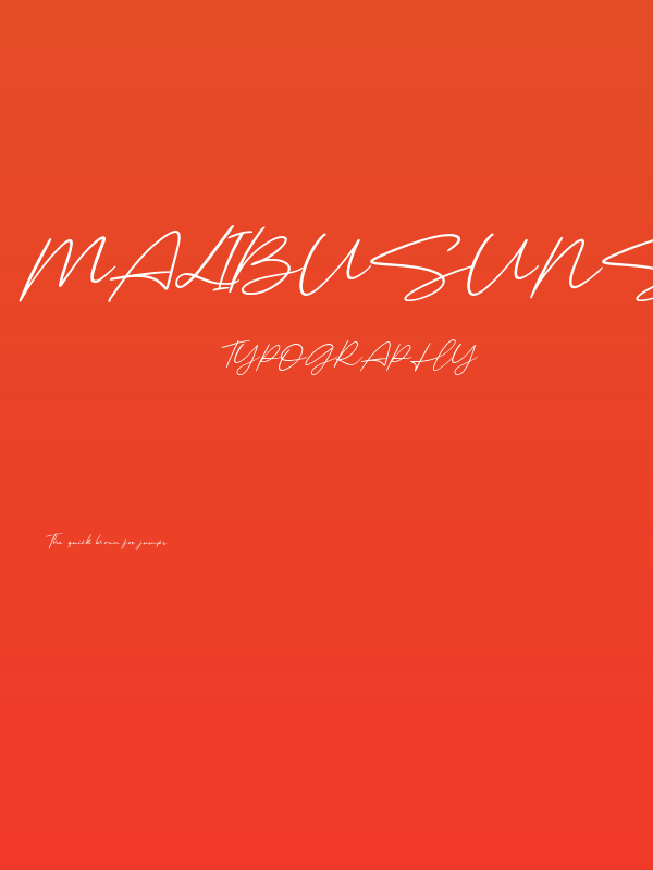 MalibuSunsetFree-ScriptItalic Poster