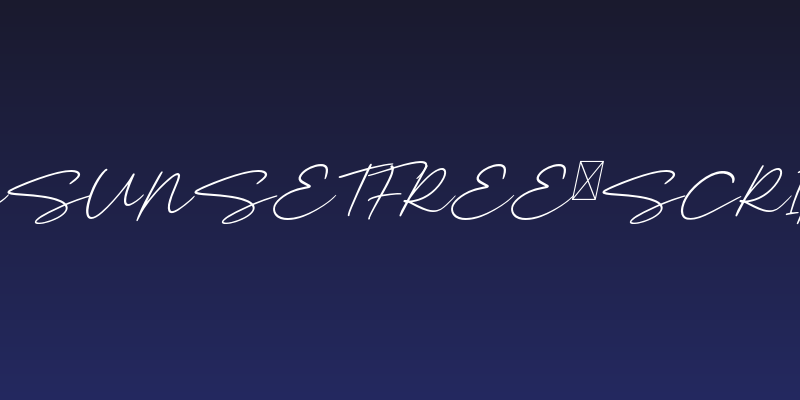 MalibuSunsetFree-ScriptItalic Social Header