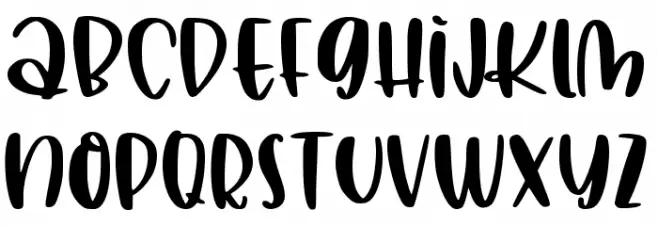 Malihah Bouncy 字体 小写