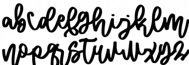 Malihah Script Schriftart Kleinbuchstaben