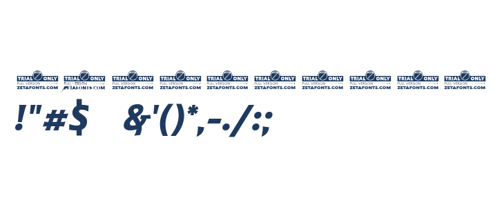 Malik Trial Bold Italic Other Characters