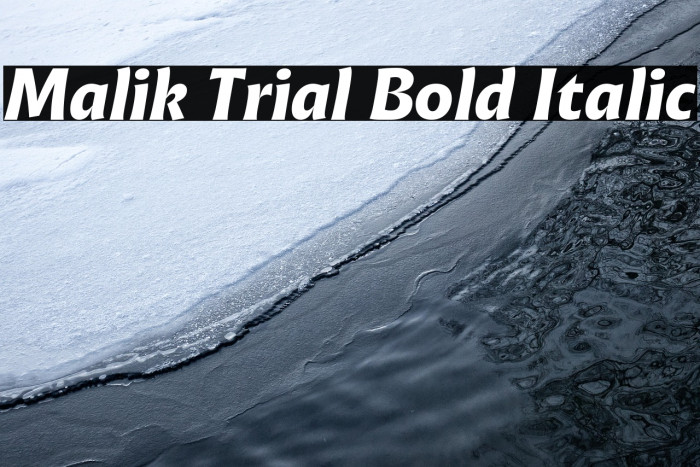 Malik Trial Bold Italic Example 2