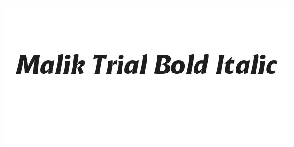 Malik Trial Bold Italic Logo