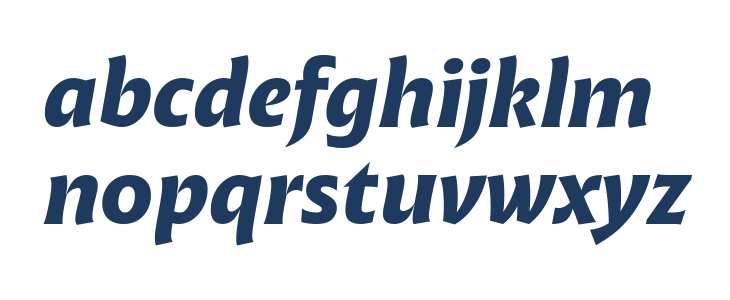 Malik Trial Bold Italic Lowercase