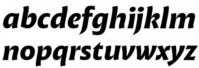 Malik Trial Bold Italic Caratteri MINUSCOLO