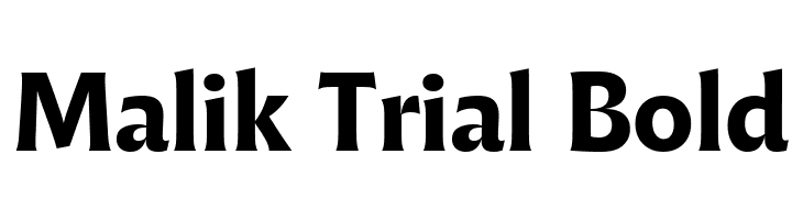 Malik Trial Bold  免费字体下载