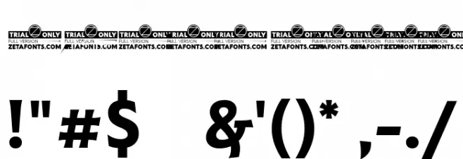 Malik Trial Bold Font OTHER CHARS