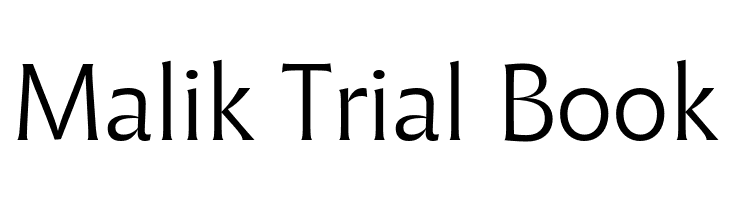 Malik Trial Book  免费字体下载