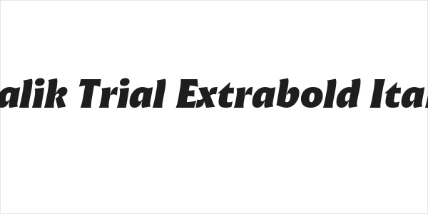 Malik Trial Extrabold Italic Logo