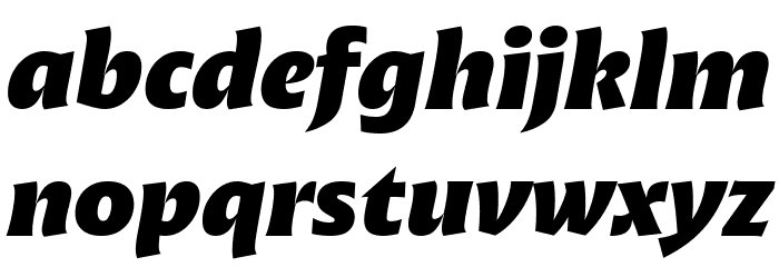 Malik Trial Extrabold Italic Font LOWERCASE