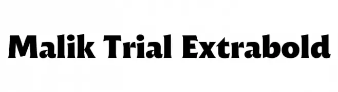 Malik Trial Extrabold  لخطوط تنزيل