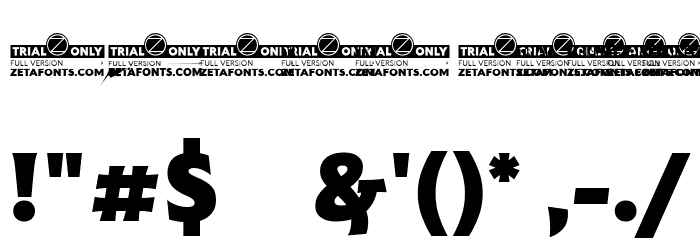 Malik Trial Extrabold Font OTHER CHARS