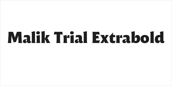 Malik Trial Extrabold Logo