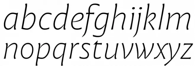 Malik Trial Extralight Italic Шрифта строчной