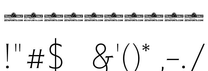 Malik Trial Extralight Font OTHER CHARS
