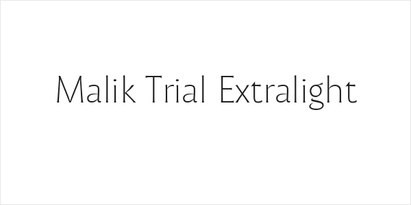 Malik Trial Extralight Logo