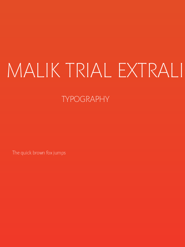 Malik Trial Extralight Poster