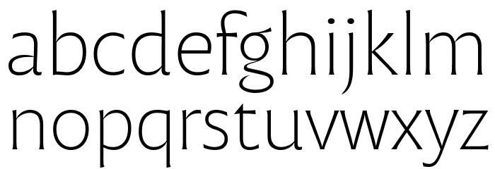 Malik Trial Extralight Font LOWERCASE