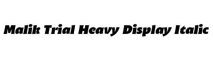 Malik Trial Heavy Display Italic  baixar fontes gratis