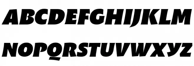 Malik Trial Heavy Display Italic Schriftart Groß