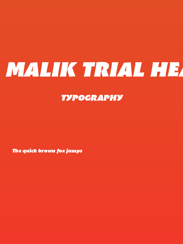 Malik Trial Heavy Display Italic Poster