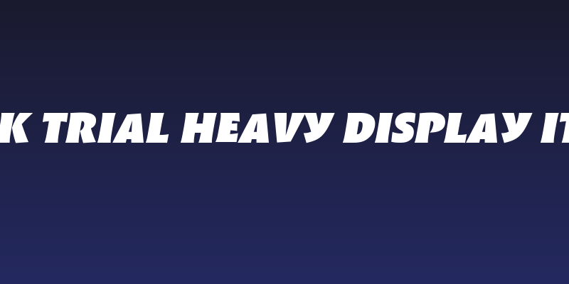 Malik Trial Heavy Display Italic Social Header