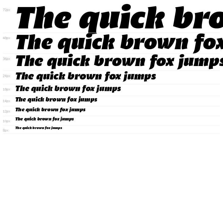 Malik Trial Heavy Display Italic Waterfall