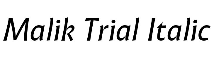 Malik Trial Italic  لخطوط تنزيل