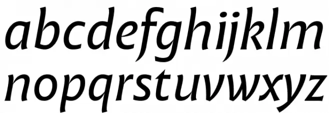 Malik Trial Italic Caratteri MINUSCOLO