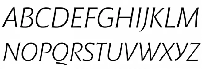 Malik Trial Light Italic Schriftart Groß