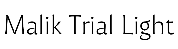 Malik Trial Light  Скачать бесплатные шрифты