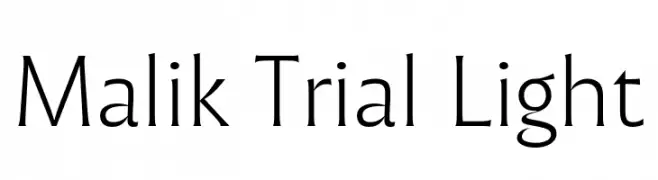 Malik Trial Light  免费字体下载