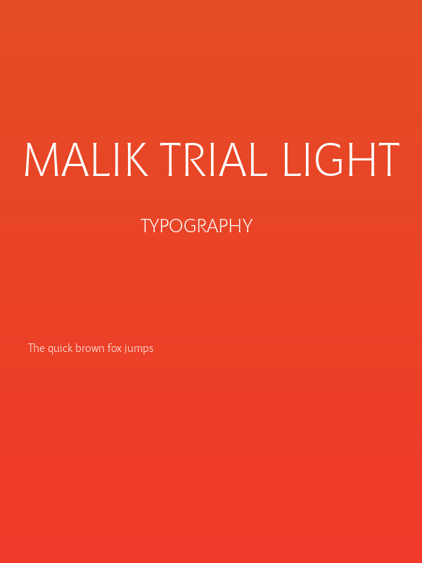 Malik Trial Light Poster