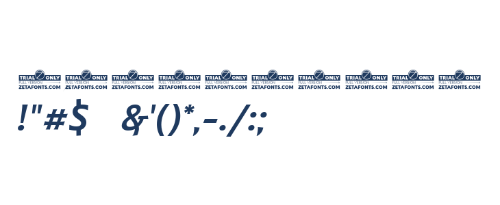 Malik Trial Medium Italic Other Characters