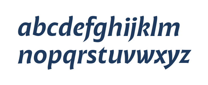 Malik Trial Medium Italic Lowercase