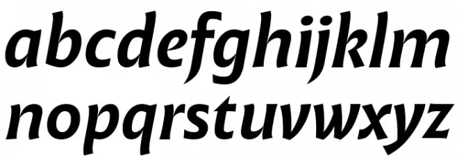 Malik Trial Medium Italic फ़ॉन्ट लोअरकेस
