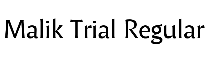 Malik Trial Regular  नि: शुल्क फ़ॉन्ट्स डाउनलोड