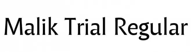 Malik Trial Regular  免费字体下载
